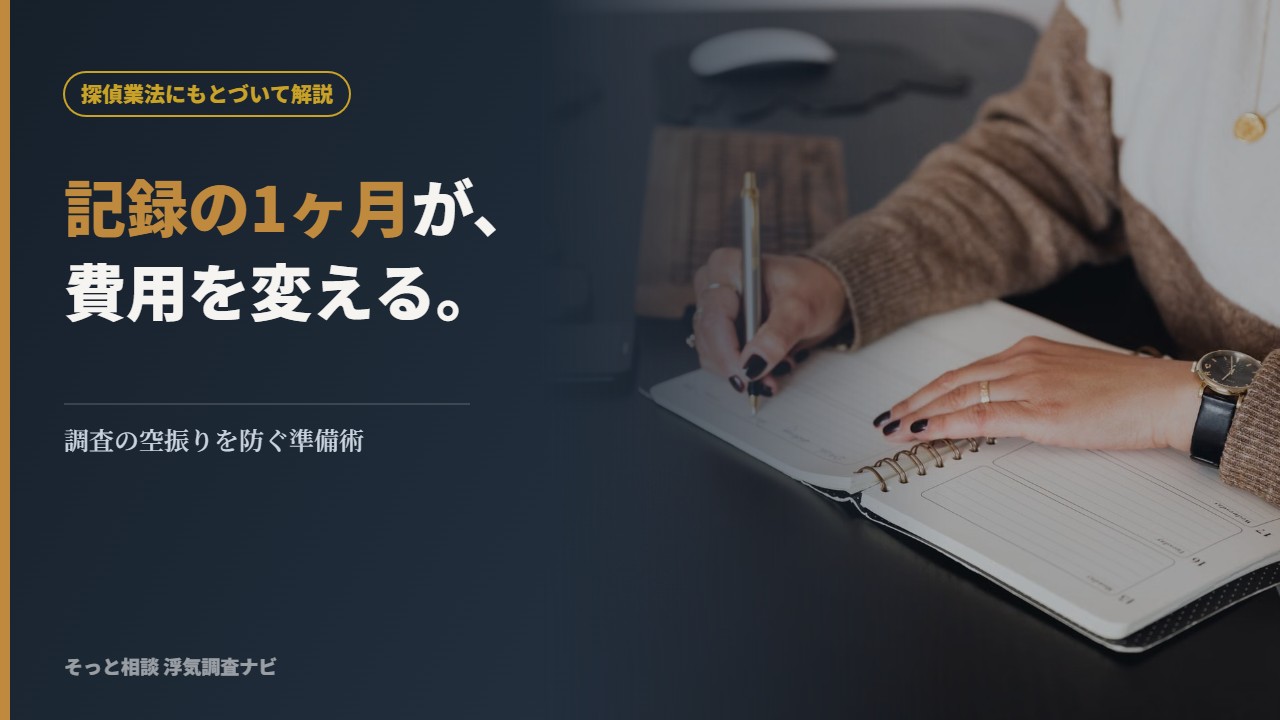 依頼の前に、1ヶ月だけ記録を